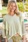 Pistachio V Neck Knit Top