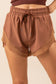 Chestnut High Waist Athletic Shorts