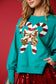 Sequin Candy Cane French Terry Sweatshirt