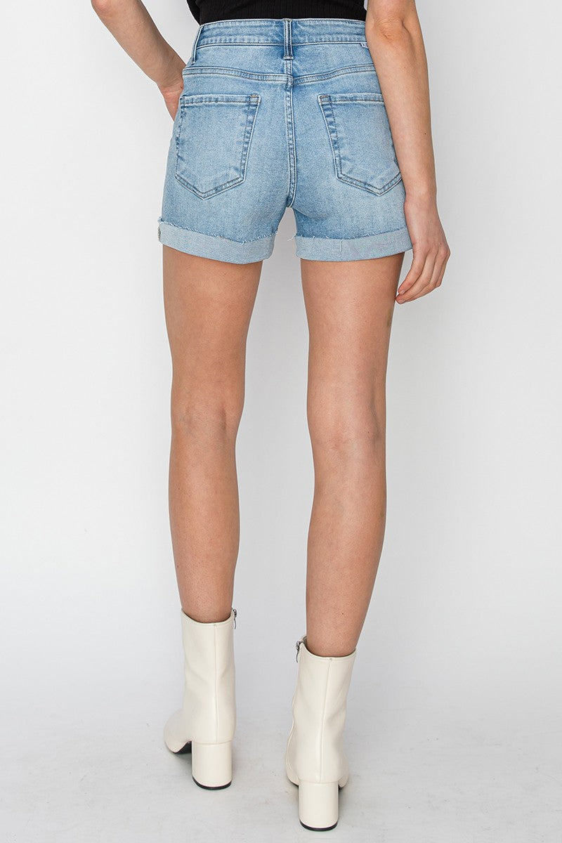 Plus High Rise Cuffed Shorts