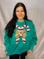 Sequin Candy Cane French Terry Sweatshirt