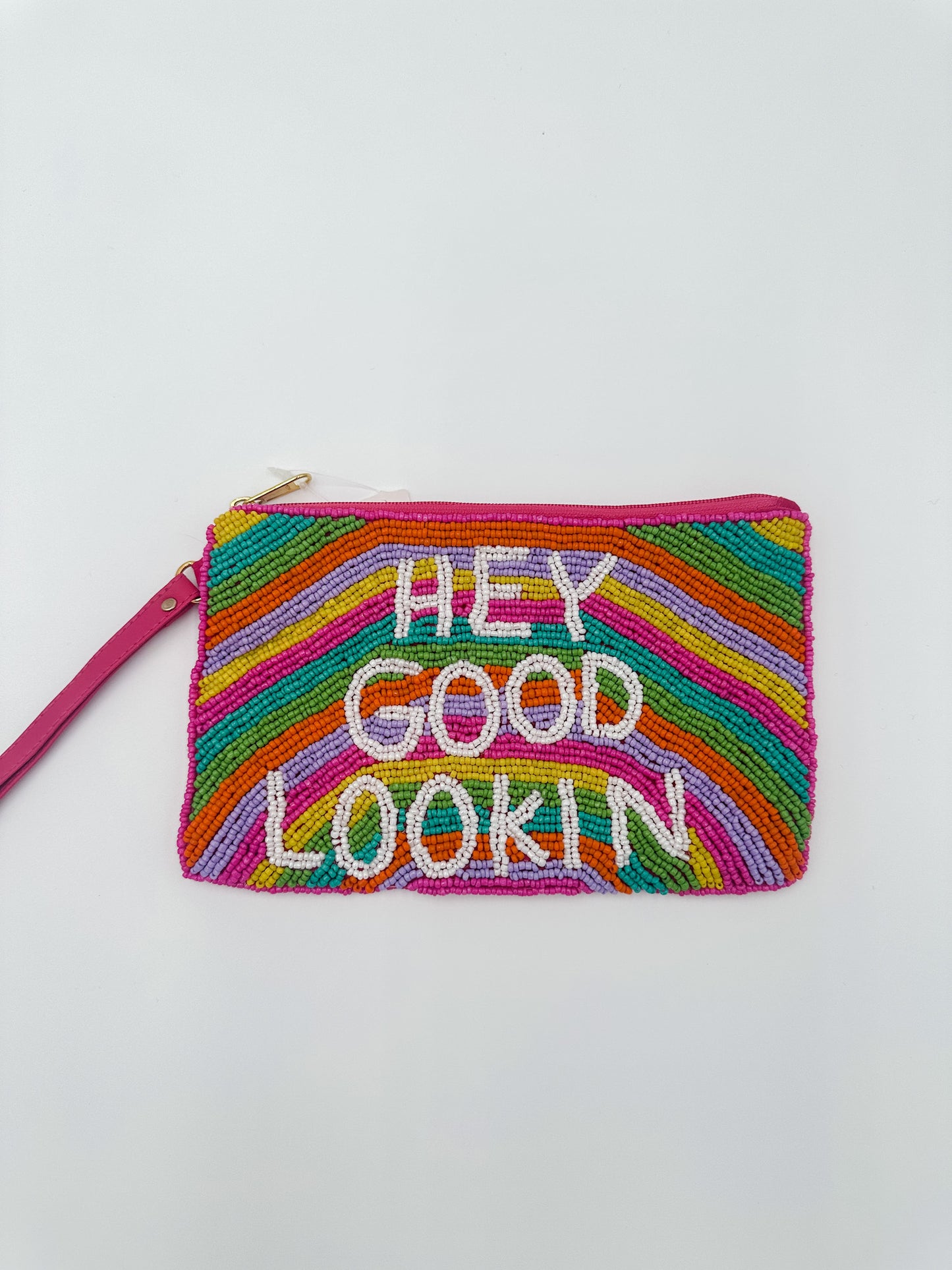 "Hey Good Lookin" Beaded Coin Purse