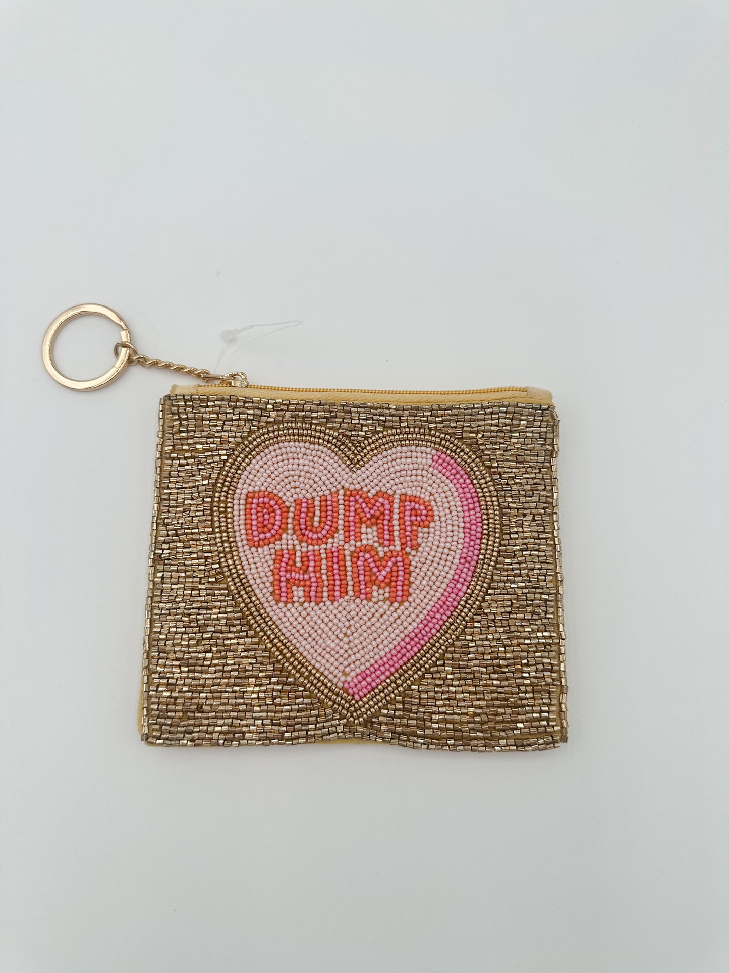 "Dump Him" Beaded Coin Purse