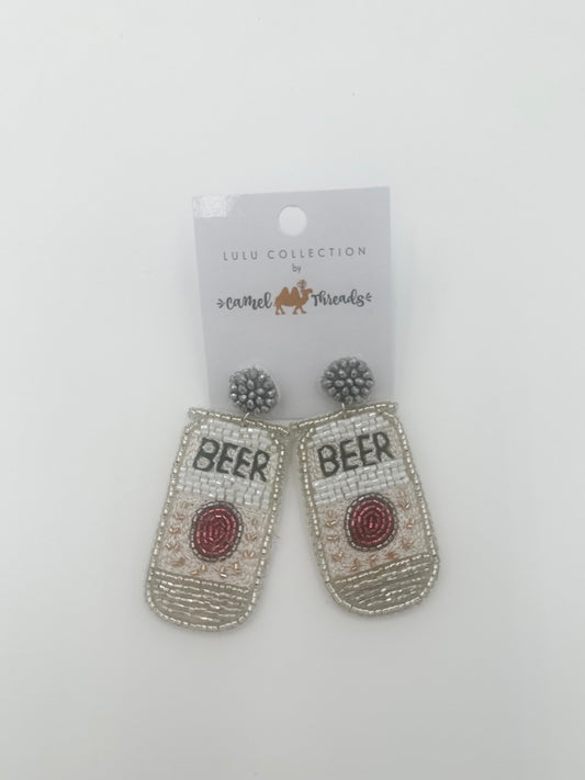 "Beer" Beaded Earrings