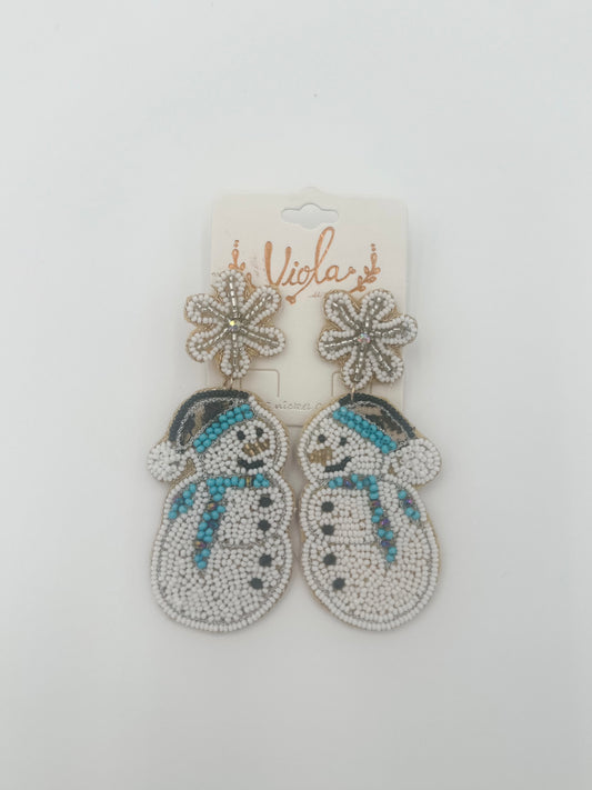 Winter Snowman Earrings