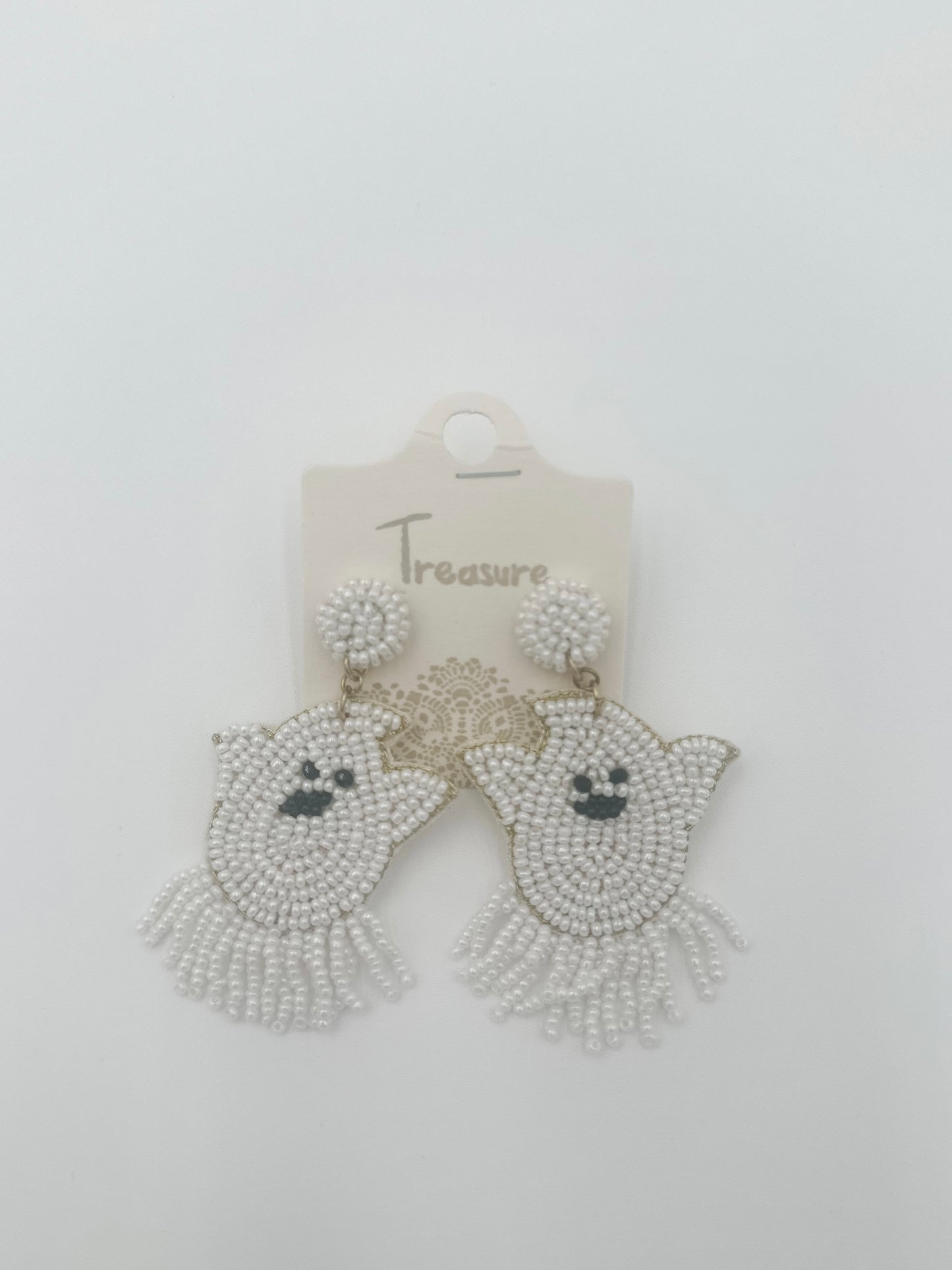 White Ghost Earrings