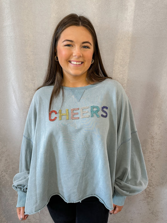 Cloud Blue Cheers Sweatshirt