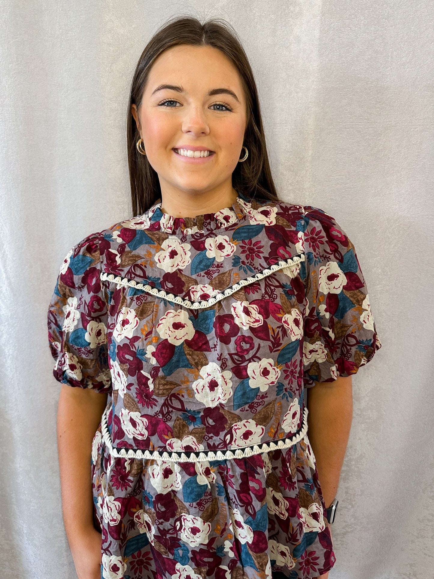 Mauve Floral Top