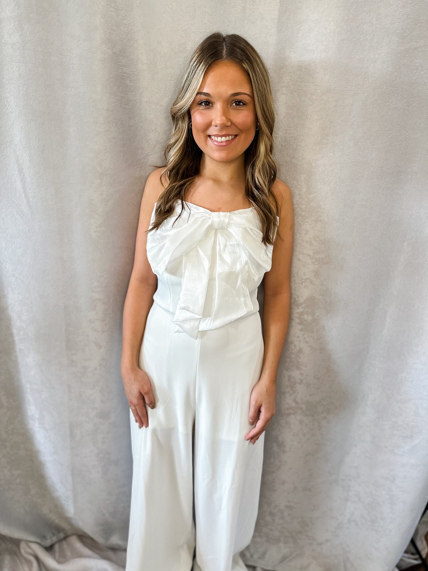 White Bow Jumpsuit