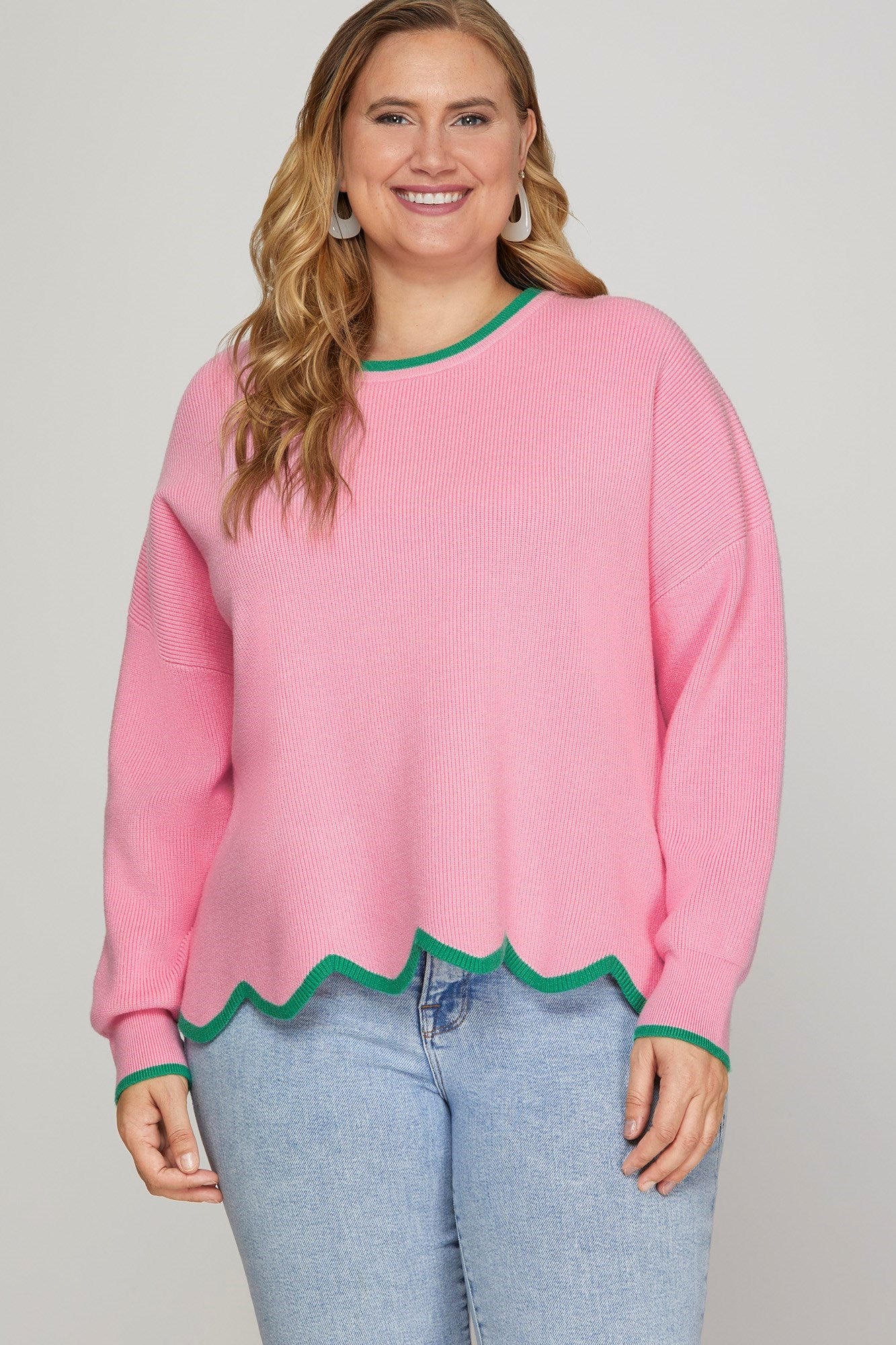 Scallop Hem Sweater