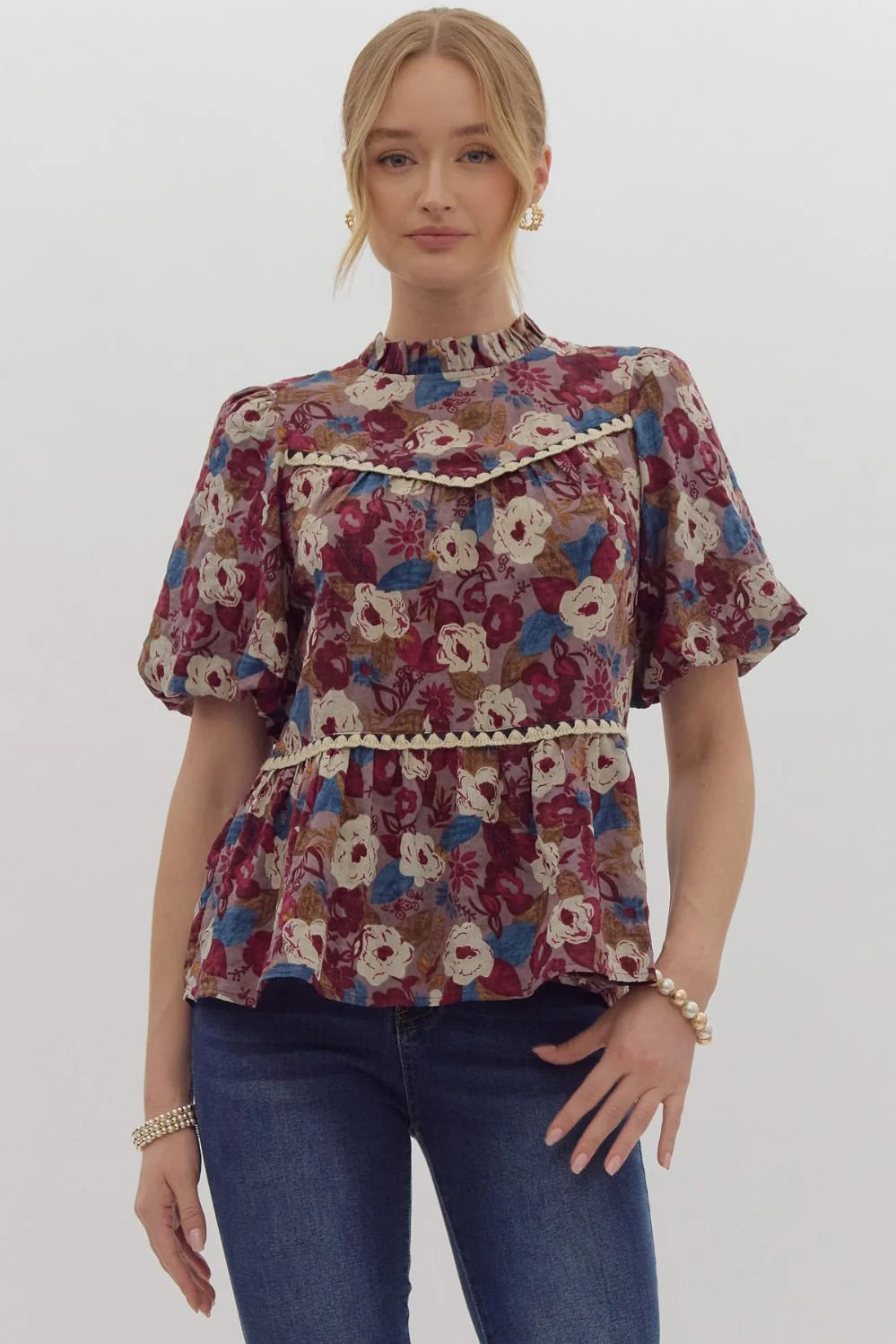 Mauve Floral Top