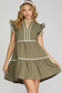 Olive Tiered Woven Dress