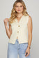 Sleeveless Cream Knit Sweater Vest