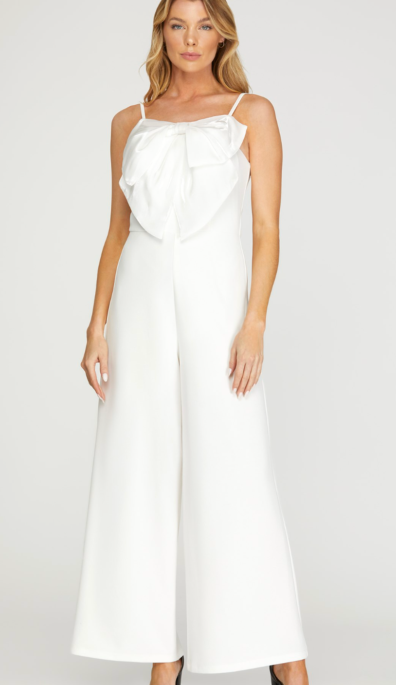 White Bow Jumpsuit