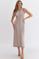 Oatmeal Ribbed Midi Dress