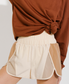 Color Block High Waisted Active Shorts